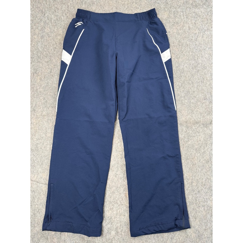 Brooks Mens XL Navy Blue Equilibrium Technology Track Pants Ankle Zip Running